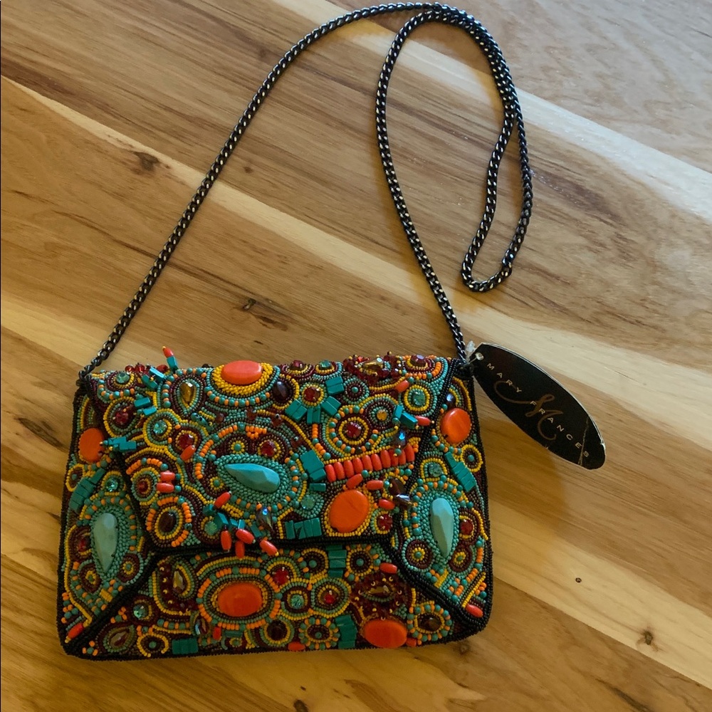 Mary Frances Vibrant Beaded Clutch - Picture 2 of 12